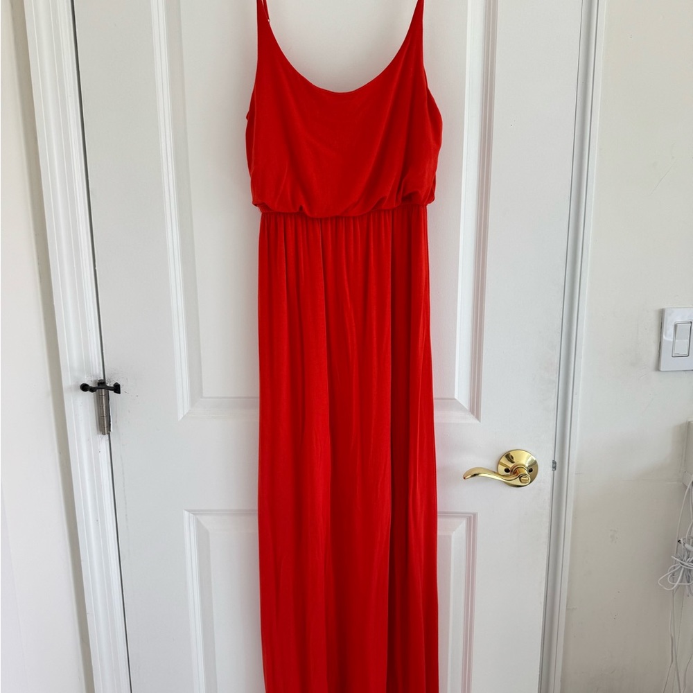 NWOT BOBEAU Vibrant Red Maxi Dress